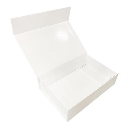 工厂书型礼盒定做白色长方形翻盖精装书型礼盒德诺包装